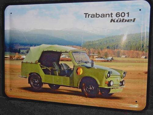 Blechschild auto trabant 601 - ,